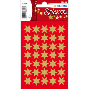 Stickers stars 6-pointed, Gold Ø 16 mm (3904)