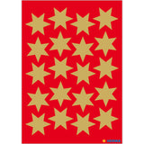 Stickers stars 6-pointed, Gold Ø 21 mm (3905)