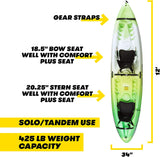 Malibu Two Tandem Sit-On-Top Recreational Kayak
