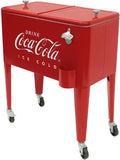 CP 98105 60 Qt Coca-Cola Ice Cold (Embossed) Cooler, Red