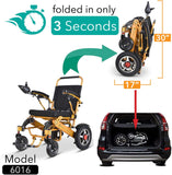 2020 Model Wide Seats Fold & Travel Lightweight Wheelchair Motor Motorized Wheelchairs Electric Silla De Ruedas Power Wheelchair Power Scooter Aviation Travel Safe Heavy Duty Mobility Aids Chair