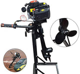 Outboard Motor Boat Engine, zorvo Outboard Motor 4 Stroke 3.6 HP 55CC Inflatable Fishing Boat Engine with Air Cooling System