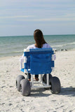 Beach/All Terrain Wheelchair, 12" Balloon Tires for Soft Sand, Easily Disassembles