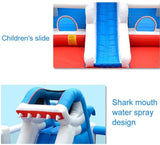 Playhouses Water Park Equipment Outdoor Toys Children Trampoline Amusement Park Naughty Castle (Color : Blue, Size : 630480300cm)