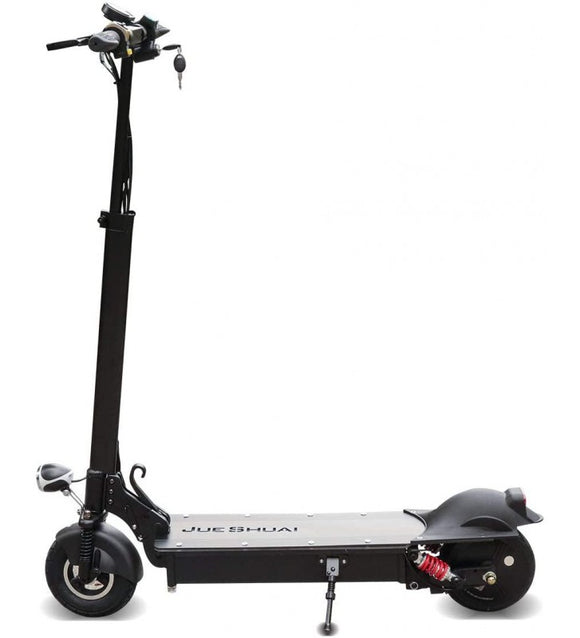JUE SHUAI Foldable Electric Scooter for Adults 48v 1000w Kick Scooter with 18AH Lithium Battery Removable Seat, Adjustable Height, 30MPH High Speed, 35 Miles Long Travel Distance(Black)