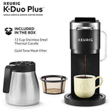 Keurig K-Duo Plus Coffee Maker, Single Serve and 12-Cup Carafe Drip Coffee Brewer, Compatible with K-Cup Pods and Ground Coffee, Black