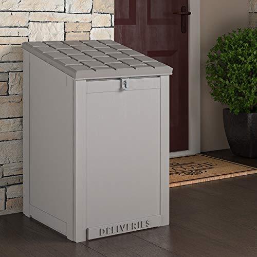 Cosco Outdoor Living 88333GCG1E, Large Lockable Package Delivery and Storage Box, 6.3 Cubic feet, Light Gray BoxGuard