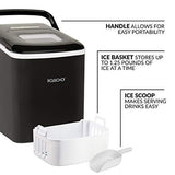 Igloo ICEB26HNBK Automatic Self-Cleaning Portable Electric Countertop Ice Maker Machine With Handle, 26 Pounds in 24 Hours, 9 Ice Cubes Ready in 7 minutes, With Ice Scoop and Basket,Black