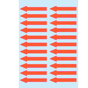 Arrow labels luminous Red, paper 38x7 mm (4143)