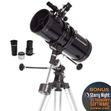 Celestron – PowerSeeker 127EQ Telescope – Manual German Equatorial Telescope for Beginners – Compact and Portable – Bonus Astronomy Software Package – 127mm Aperture