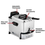 T-fal Deep Fryer with Basket, Stainless Steel, Easy to Clean Deep Fryer, Oil Filtration, 2.6-Pound, Silver, Model FR8000