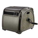 Giraffe Metal Hose Reel Box, Heavy Duty Retractable Garden Hose Reel Hideaway with Crank Handle, 130ft Hose Capacity