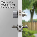 August Wi-Fi, (4th Generation) Smart Lock – Fits Your Existing Deadbolt in Minutes, Silver