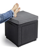 Ice Cube Cooler Side Table + Cushion Graphite