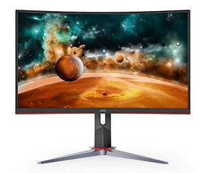 AOC CQ27G2 27′′ Super Curved Frameless Gaming Monitor QHD 2K, 1500R Curved VA, 1ms, 144Hz, FreeSync, Height adjustable, 3-Year Zero Dead Pixel Guarantee