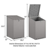 Cosco Outdoor Living 88333GCG1E, Large Lockable Package Delivery and Storage Box, 6.3 Cubic feet, Light Gray BoxGuard