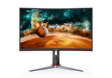 AOC CQ27G2 27′′ Super Curved Frameless Gaming Monitor QHD 2K, 1500R Curved VA, 1ms, 144Hz, FreeSync, Height adjustable, 3-Year Zero Dead Pixel Guarantee