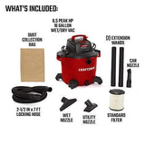 CRAFTSMAN CMXEVBE17595 16 Gallon 6.5 Peak HP Wet/Dry Vac, Heavy-Duty Shop Vacuum with Attachments