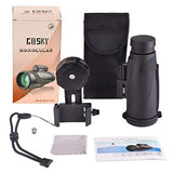 Gosky Titan 12X50 High Power Prism Monocular and Quick Smartphone Holder – Waterproof Fog- Proof Shockproof Scope -BAK4 Prism FMC for Bird Watching Hunting Camping Travelling Wildlife Secenery