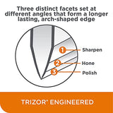 Chef’sChoice Trizor XV EdgeSelect Professional Electric Knife Straight and Serrated Knives Diamond Abrasives Patented Sharpening System, 3-stage, Gray