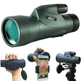 Gosky 12×55 High Definition Monocular Telescope and Quick Smartphone Holder – 2019 Newest Waterproof Monocular -BAK4 Prism for Wildlife Bird Watching Hunting Camping Travelling Wildlife Secenery
