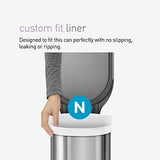 simplehuman 45 Liter / 12 Gallon Slim Hands-Free Kitchen Step Trash Can with Liner Rim, Stainless Steel 12 Gallons, Brushed with Plastic Lid