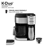 Keurig K-Duo Special Edition Coffee Maker, Single Serve and 12-Cup Drip Coffee Brewer, Compatible with K-Cup Pods and Ground Coffee, Silver