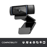 Logitech C920x HD Pro Webcam, Full HD 1080p/30fps Video Calling, Clear Stereo Audio, HD Light Correction, Works with Skype, Zoom, FaceTime, Hangouts, PC/Mac/Laptop/Macbook/Tablet – Black