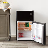 RCA RFR835-Black 3.2 Cubc Foot 2 Door Fridge and Freezer, Black