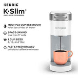 Keurig K-Slim Coffee Maker, Single Serve K-Cup Pod Coffee Brewer, 8 to 12 oz. Brew Sizes, White
