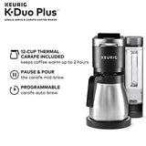Keurig K-Duo Plus Coffee Maker, Single Serve and 12-Cup Carafe Drip Coffee Brewer, Compatible with K-Cup Pods and Ground Coffee, Black