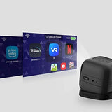 CINEMOOD 360 – Smart wi-fi Cube Projector with Streaming Services, 360° Videos, Games, Kids Entertainment. 120 inch Picture, 5-Hour Video Playtime. Neat Portable Projector for Family Entertainment.