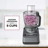 Ninja BN601 Professional Plus Food Processor 1000-Peak-Watts with Auto-iQ Preset Programs Chop Puree Dough Slice Shred with a 9-Cup Capacity and a Silver Stainless Finish