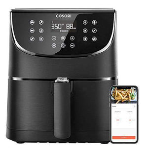 COSORI Smart WiFi Air Fryer 5.8QT(100 Recipes), Digital Touchscreen with 11 Cooking Presets for Air Frying, Roasting & Keep Warm ,Preheat & Shake Remind, Works with Alexa & Google Assistant,1700W