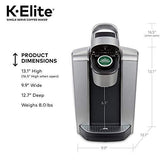 Keurig C K-Elite Maker, Single Serve K-Cup Pod Brewer, with Iced Coffee Capability, Extra Included, 75oz, Brushed Silver Plus Filter Bundle
