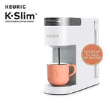 Keurig K-Slim Coffee Maker, Single Serve K-Cup Pod Coffee Brewer, 8 to 12 oz. Brew Sizes, White