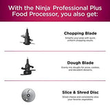 Ninja BN601 Professional Plus Food Processor 1000-Peak-Watts with Auto-iQ Preset Programs Chop Puree Dough Slice Shred with a 9-Cup Capacity and a Silver Stainless Finish