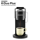 Keurig K-Duo Plus Coffee Maker, Single Serve and 12-Cup Carafe Drip Coffee Brewer, Compatible with K-Cup Pods and Ground Coffee, Black