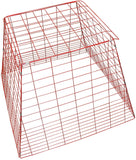 Metal Pyramid Chicken Coop Chicken Cage Pens Crate Rabbit Cage Enclosure Pet Playpen Breeding Exercise Drop Pen Red 5-Pack