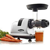 Omega J8006HDS Quiet Dual-Stage Slow Speed Masticating Juicer Makes Fruit and Vegetable 80 Revolutions per Minute High Juice Output, 200-Watt, Silver