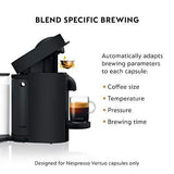 Nespresso VertuoPlus Coffee and Espresso Machine Bundle with Aeroccino Milk Frother by De’Longhi, LE Black Matte