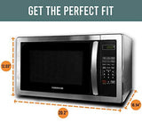 Farberware 1.1 Cu. Ft. Stainless Steel Countertop Microwave Oven With 6 Cooking Programs, LED Lighting, 1000 Watts