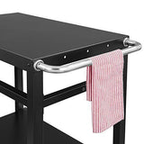 Royal Gourmet Double-Shelf Movable Dining Cart Table,Commercial Multifunctional Steel Flattop Worktable PC3401B