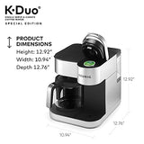 Keurig K-Duo Special Edition Coffee Maker, Single Serve and 12-Cup Drip Coffee Brewer, Compatible with K-Cup Pods and Ground Coffee, Silver