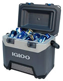 Igloo BMX 25 Quart Cooler with Cool Riser Technology, Fish Ruler, and Tie-Down Points – 11.29 Pounds – Carbonite Gray and Blue