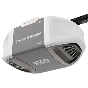 Chamberlain C450 Smart Garage Door Opener – myQ Smartphone Controlled – Ultra Quiet Durable Chain Drive with MED Lifting Power, Wireless Keypad Included, Gray