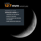 Celestron – PowerSeeker 127EQ Telescope – Manual German Equatorial Telescope for Beginners – Compact and Portable – Bonus Astronomy Software Package – 127mm Aperture