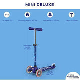 Micro Mini Deluxe 3-Wheeled, Lean-to-Steer, Swiss-Designed Micro Scooter for Kids, Ages 2-5 – Blue...