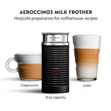 Nespresso VertuoPlus Coffee and Espresso Machine Bundle with Aeroccino Milk Frother by De’Longhi, LE Black Matte