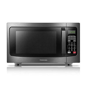 Toshiba EM131A5C-BS Microwave Oven with Smart Sensor Easy Clean Interior, ECO Mode and Sound On-Off, 1.2 Cu. ft, Black Stainless Steel